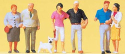 Preiser 75042 Couples and Dog Figure Set TT Scale
