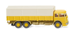 Wiking 047904 Bussing 12000 Flatbed Lorry Mustard Yellow HO