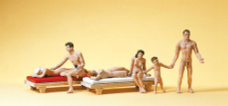 Preiser 10439 Couple/Family Nudists (6) Exclusive Figure Set HO