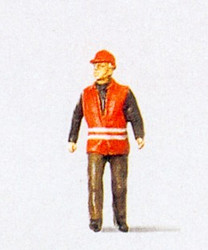 Preiser 28008 Railway Worker in Safety Vest Figure HO
