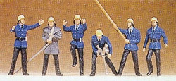 Preiser 14203 Firemen (6) Standard Figure Set HO