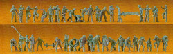 Preiser 16329 Firemen (42) Unpainted Figures HO