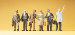 Preiser 10381 Businessmen with Coats (6) Exclusive Figure Set HO