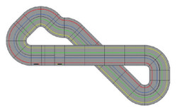 Policar Track Starter Set 4 Lane 6.5m POLT003Z-UK 1:32