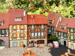 Pola Half Timbered House with Shop Window Relief Kit PO331769 G Gauge