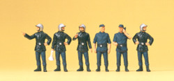 Preiser 10232 French Firemen with Modern Helmets (6) Exclusive Figure Set HO