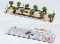 Kato 23-418 Diotown Park and Car Park Set (Pre-Built) N Gauge