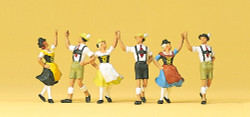 Preiser 10241 Folk Dancers (6) Exclusive Figure Set HO