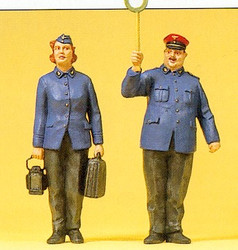 Preiser 45117 DR Railway Personnel (2) Figure Set G Gauge