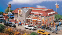 Vollmer 43632 Burger King Restaurant with Interior and LED Lighting Kit HO