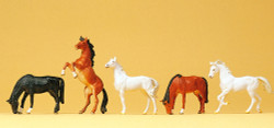 Preiser 10156 Horses (5) Exclusive Figure Set HO