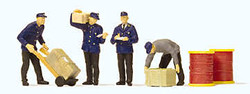 Preiser 10578 DB Delivery Men (4) with Loads Exclusive Figure Set HO