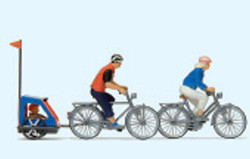Preiser 10638 Family Bicycle Ride (3) Exclusive Figure Set HO