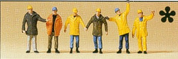 Preiser 75030 Workers in Protective Clothes (6) Figure Set TT Scale