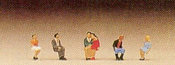Preiser 88521 Seated Persons (6) Figure Set Z Scale