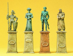 Preiser 10525 Statues (3) Exclusive Figure Set HO