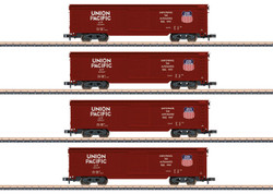 Marklin MN82497  Union Pacific Box Wagon Set (4) Z Scale