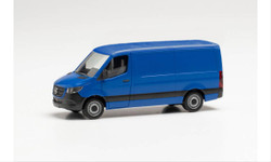 Herpa 96485 MB Sprinter '18 Van Low Roof Ultramarine Blue HO