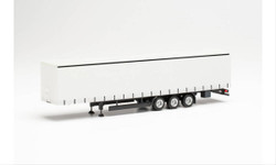 Herpa 77002 Curtainside 15m Trailer White HO