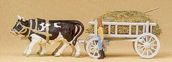 Preiser 30472 Cattle Drawn Grass Wagon HO