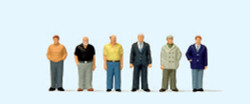 Preiser 10634 Standing Men (6) Exclusive Figure Set HO