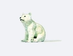 Preiser 29500 Polar Bear Cub Figure HO