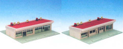 Kato 23-408A Diotown Station Mall Shops Red Roofs (Pre-Built) N Gauge