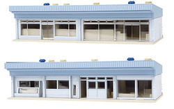 Kato 23-408B Diotown Station Mall Shops Blue Roofs (Pre-Built) N Gauge