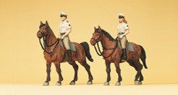 Preiser 10389 German Police on Horseback (2) Exclusive Figure Set HO