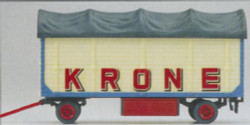 Preiser 21023 Circus Krone Covered Equipment Trailer HO