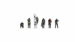Noch Fire Brigade (6) Figure Set N44500 1:220