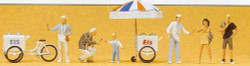 Preiser 24661 Fairground Ice Cream Sales Scene (6) Figure Set HO