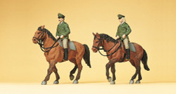 Preiser 10390 German Police on Horseback (2) Exclusive Figure Set HO