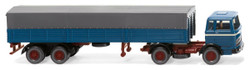 Wiking 051405 MB Flatbed Truck Azure Blue 1968-74 HO