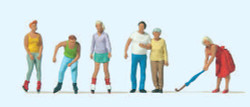Preiser 10740 Skaters & Passers By (6) Exclusive Figure Set HO