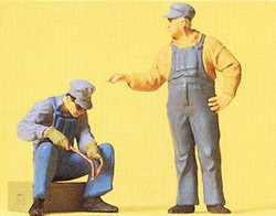 Preiser 63077 American Railroad Track Workers (2) Figure Set Gauge 1