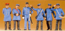 Preiser 65302 Royal Bavarian Railway Personnel Circa 1900 (6) Figure Set O Gauge