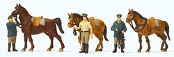 Preiser 10583 German Policemen with Horses (3) Exclusive Figure Set HO