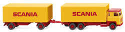 Wiking 045702 Scania 111 Box Trailer Road Train HO