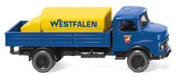 Wiking 043801 MB Westfalen Flatbed Lorry with Mountable Tank HO