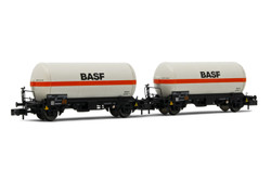 Arnold HIN6476 BASF Gas Tank Wagon Set (2) IV N Gauge