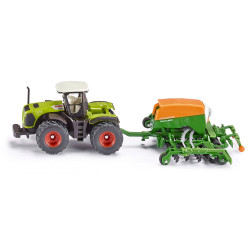 Siku Farmer Class Xerion Tractor With Amazone Seeder Diecast Model Toy 1826 1:87