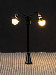 Faller 272126 LED Double Arm Ornate Street Lamp 60mm (3) N Gauge