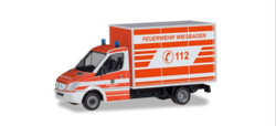 Herpa 94511 MB Sprinter Koffer Feuerwehr Wiesbaden HO
