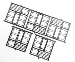Dornaplas B43A Black Architraves/Window Surrounds for Town Houses 5 Kit OO Gauge