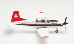 Herpa Wings 580656 Pilatus PC-7 Turbo Trainer Swissair HB-HOQ (1:72)