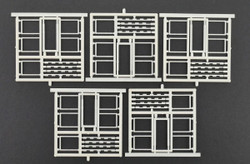 Dornaplas B43B White Architraves/Window Surrounds for Town Houses 5 Kit OO Gauge