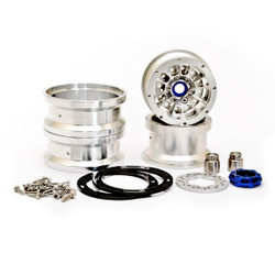 HoBao Dc-1 CNC Alum. Beadlock 1.9" 6-Spoke Wheels Silver (2) H230117S