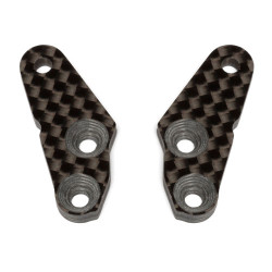 Associated RC8B3 Ft Steering Block Arms + 2 Degrees - Graphite (Pr) AS81064