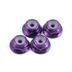 Fastrax M2 Purple Flanged Locknuts 4Pcs FTM2PUF